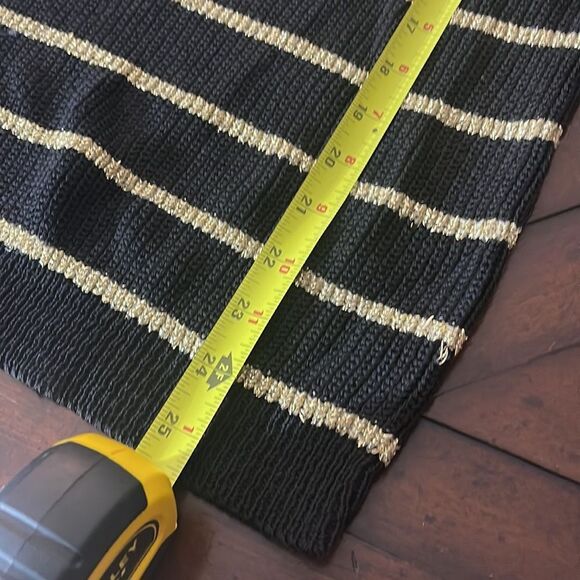 Vintage Diane Von Furstenberg black metallic gold sweater - Picture 6 of 11